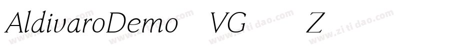AldivaroDemo-VG46Z字体转换
