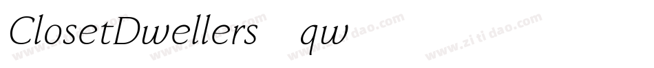 ClosetDwellers-qw46字体转换