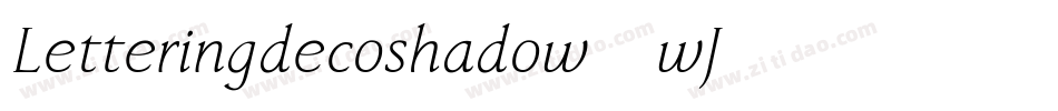 Letteringdecoshadow-wJ46字体转换