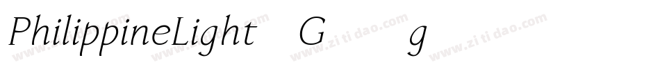 PhilippineLight-G46g字体转换