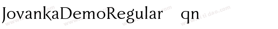 JovankaDemoRegular-qn55字体转换