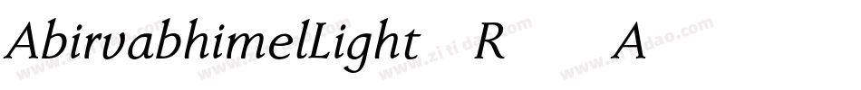 AbirvabhimelLight-R56A字体转换