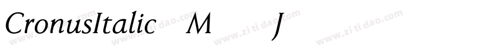 CronusItalic-M56J字体转换