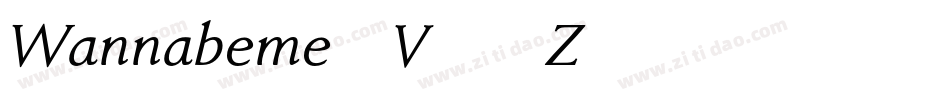 Wannabeme-V56Z字体转换