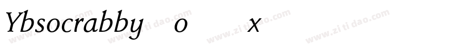 Ybsocrabby-o56x字体转换