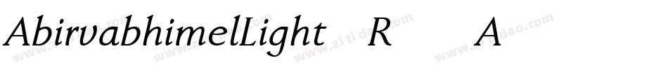 AbirvabhimelLight-R56A字体转换