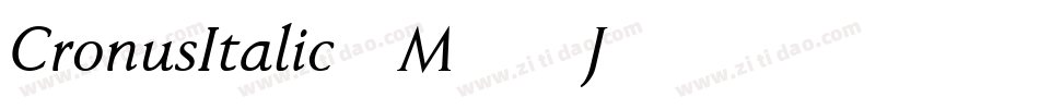 CronusItalic-M56J字体转换