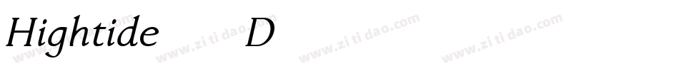 Hightide-4D56字体转换