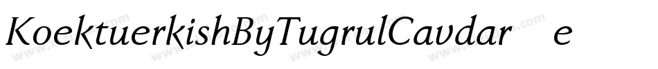 KoektuerkishByTugrulCavdar-e56g字体转换
