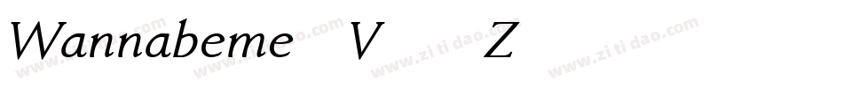 Wannabeme-V56Z字体转换