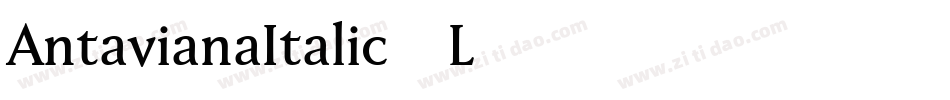 AntavianaItalic-L65字体转换
