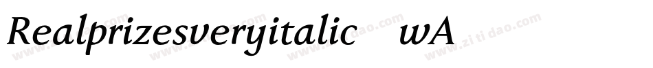 Realprizesveryitalic-wA66字体转换
