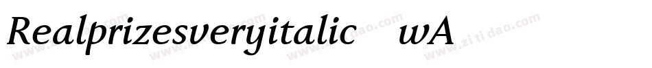 Realprizesveryitalic-wA66字体转换