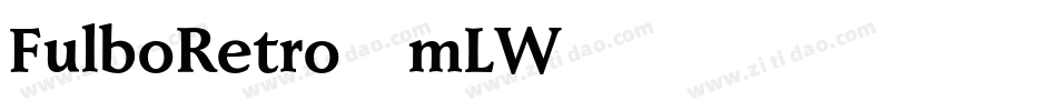FulboRetro-mLW75字体转换