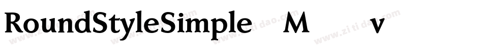 RoundStyleSimple-M75v字体转换