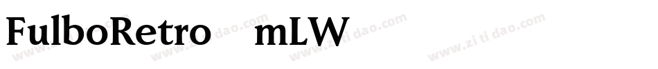 FulboRetro-mLW75字体转换
