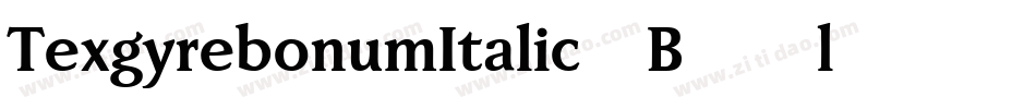 TexgyrebonumItalic-B75l字体转换