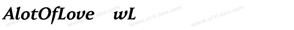 AlotOfLove-wL76字体转换