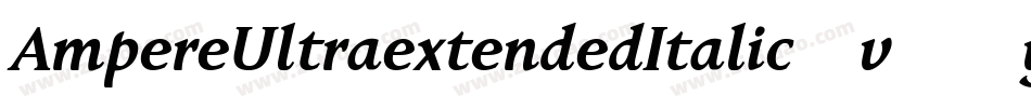 AmpereUltraextendedItalic-v76y字体转换