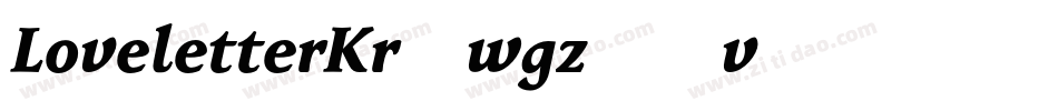 LoveletterKr3wgz-6v86字体转换