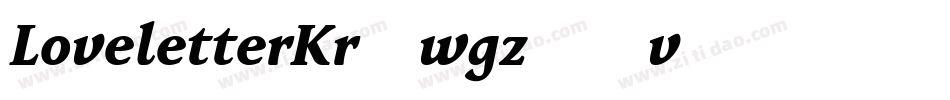 LoveletterKr3wgz-6v86字体转换