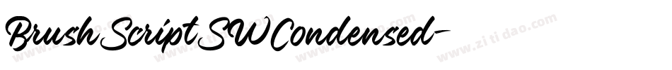 BrushScriptSWCondensed字体转换