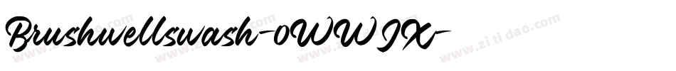 Brushwellswash-0WWJX字体转换