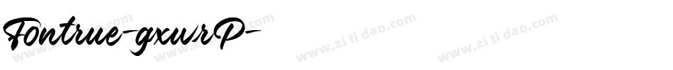 Fontrue-gxwrP字体转换