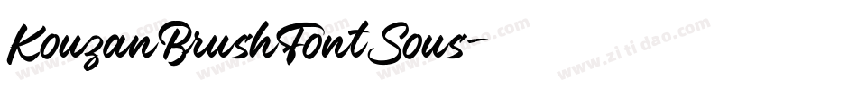 KouzanBrushFontSous字体转换