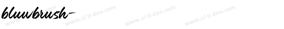 bluwbrush字体转换