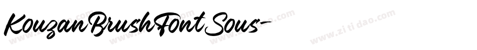KouzanBrushFontSous字体转换