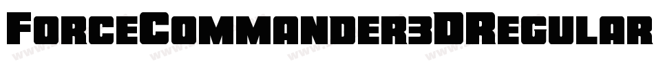 ForceCommander3DRegular-JRmP7字体转换