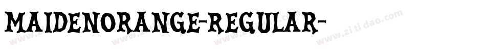 MaidenOrange-Regular字体转换