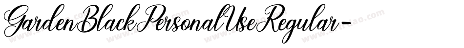 GardenBlackPersonalUseRegular-dY47字体转换