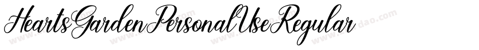 HeartsGardenPersonalUseRegular-Lgp4字体转换