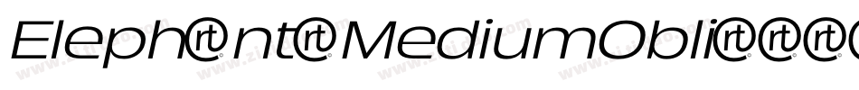Elephant-MediumObli字体转换