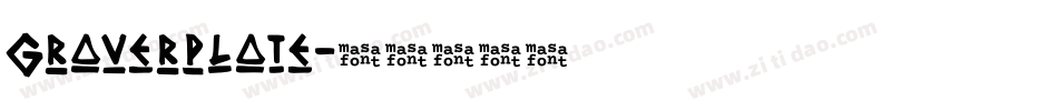 Graverplate字体转换