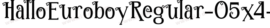 HalloEuroboyRegular-O5x4字体转换