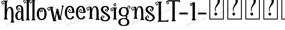 halloweensignsLT-1字体转换