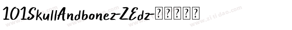 101SkullAndbonez-ZEdz字体转换