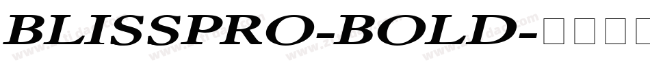 BLISSPRO-BOLD字体转换