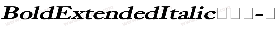 BoldExtendedItalic生成器字体转换
