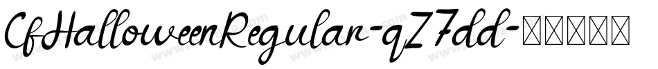 CfHalloweenRegular-qZ7dd字体转换