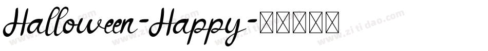 Halloween-Happy字体转换