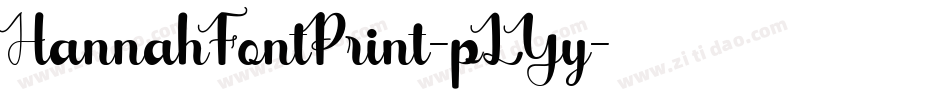 HannahFontPrint-pLYy字体转换