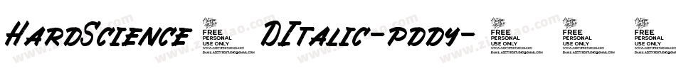 HardScience3DItalic-pddy字体转换