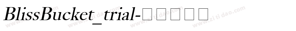 BlissBucket_trial字体转换
