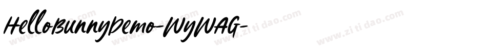 HelloBunnyDemo-WyWAG字体转换