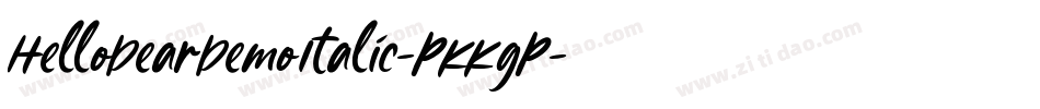 HelloDearDemoItalic-PKKgP字体转换