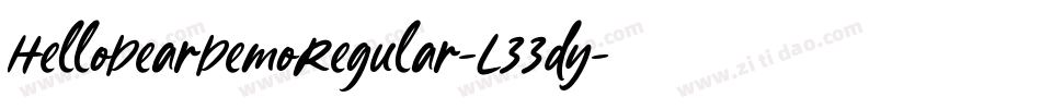 HelloDearDemoRegular-L33dy字体转换